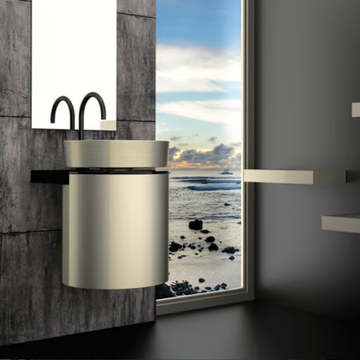 LEONARDO KOIN MEDIO RHO PLATINUM - Wooden vanity unit by Glass Design - view 3